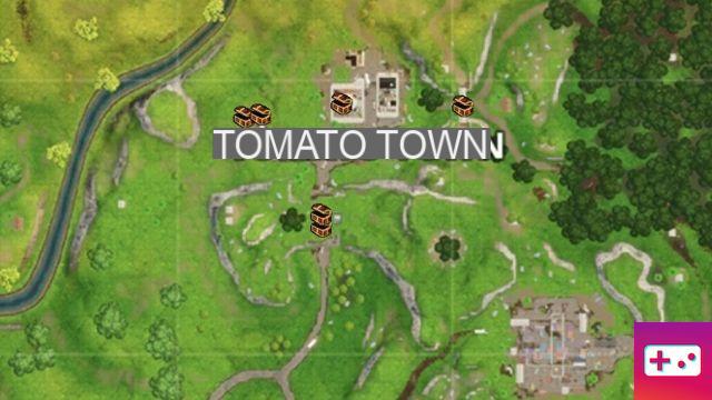 Fortnite: Todos os Baús da Cidade do Tomate!