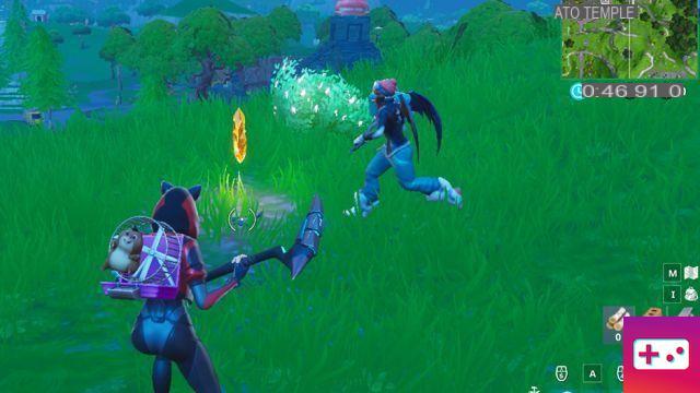 Fortnite: Challenge week 5: Search between a stone giant, a crowned tomato and a tree in a circle