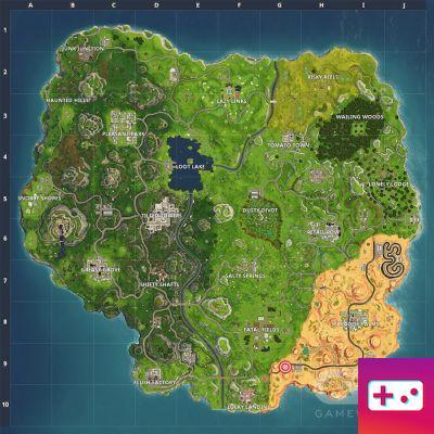 Fortnite: Road Trip Challenge: The star is south of Paradise Palms