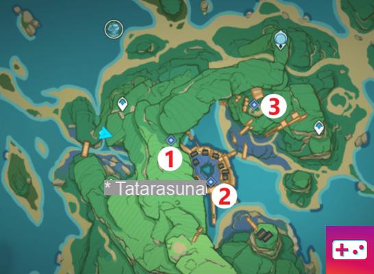 Genshin Impact Tatara Tales: coloca y recoge tres balizas
