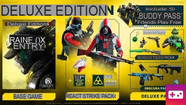What are the pre-order bonuses for Rainbow Six: Extraction – Standard, Deluxe Edition