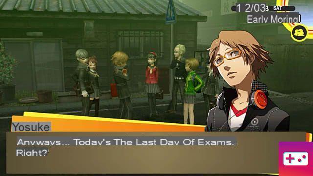 All Persona 4 exams and class questions