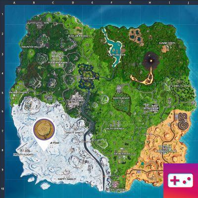 Fortnite: Week 3 Challenge: Search where the magnifying glass is on the Treasure Map loading screen
