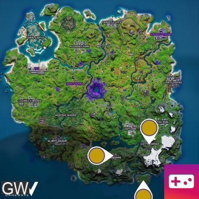Visit Misty Meadows, Catty Corner, and Cod Camp in a single match, Season 7 Challenge