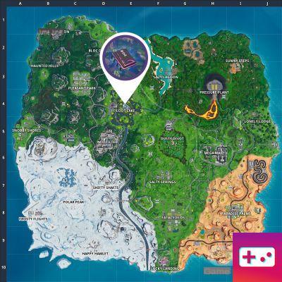 Fortnite: Decryption Challenge, chip 04: Freefall through the rings above Loot Lake with the Plasma Contrail