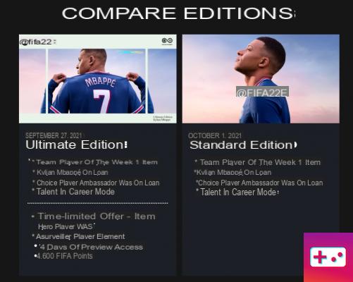 FIFA 22: Details of the different editions and pre-orders