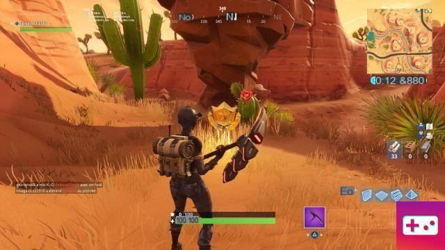 Fortnite: Challenge week 2: Search between an oasis, a stone arch and dinosaurs