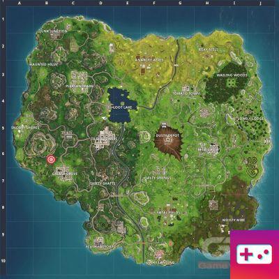 Fortnite: Week 6 Challenge: Search Between Playground, Campground, and Footprint