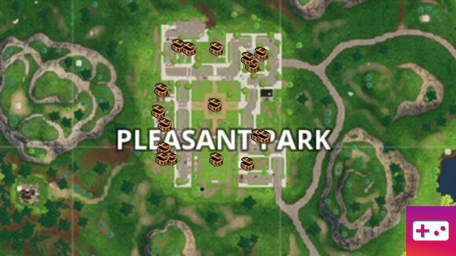 Fortnite: ¡Busca cofres en Pleasant Park!