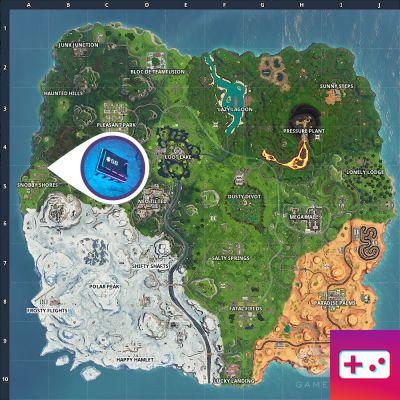 Fortnite: Decryption Challenge, Chip 58: Use the Sad Paperclip emote at the north end of Snobby Shores