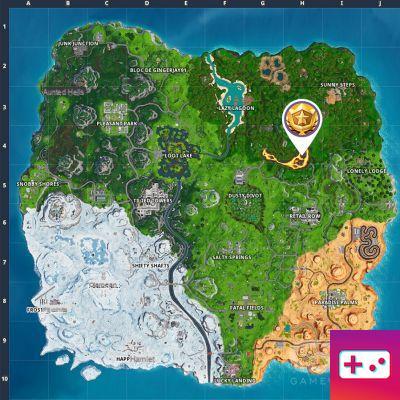 Fortnite: Week 5 Expedition Challenge: The hidden star is next to the lava flow