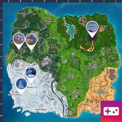 Fortnite: Challenge week 6: Visit the 5 highest places on the island