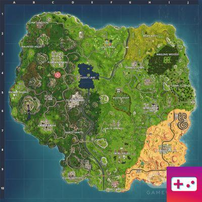Fortnite: Challenge week 4: Search between a gas station, a football field and the mount of aerial acrobatics