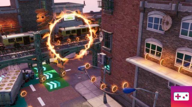 Fortnite: Urban Journey Challenge: Cross the 6 flaming circles
