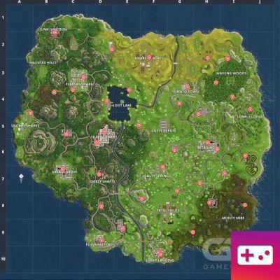 Fortnite: Challenge week 5: The position of all vending machines on the map