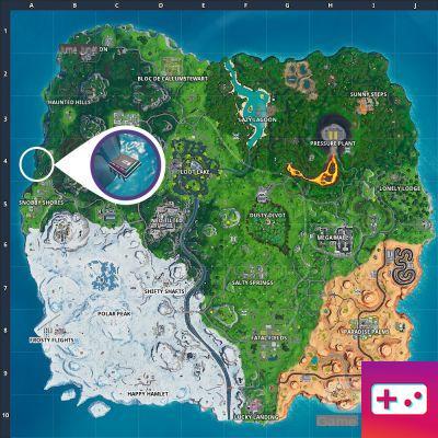 Fortnite: Decryption Challenge, chip 27: Search somewhere in square A4 of the map